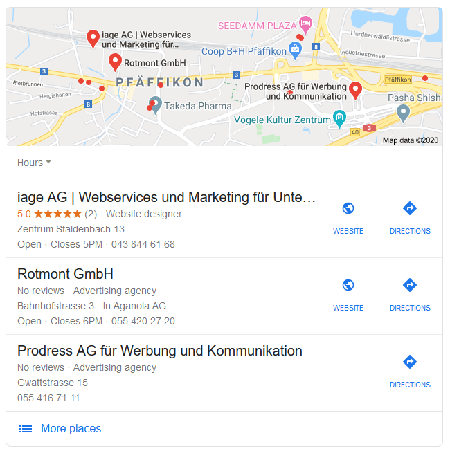 google my business eintrag